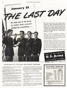 1945 US Army: The Last Day anuncio impreso vintage - Imagen 1 de 1