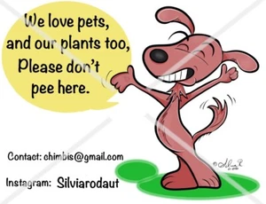 Pickup after your dog waste poop pee sign 8 x 5.5 free fast shipping to USA - Picture 1 of 4