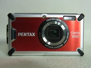 PENTAX Optio W80,Red,5x,2.5in,12MP,WP Excellent from JAPAN PENTAX USED - Picture 1 of 23