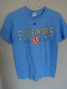 Vintage Majestic St. Louis Cardinals Historic Tickets T-Shirt Men Small - Picture 1 of 6