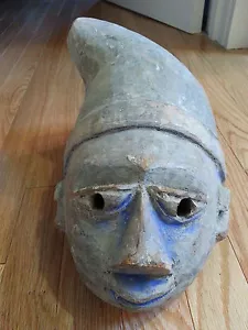 antique African Gelede MASK Nigeria Benin yoruba tribal helmet primitive art vtg - Picture 1 of 12
