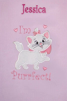 Aristocat Marie Personalised Applique Super Soft Fleece Blanket - Image 1 of 2