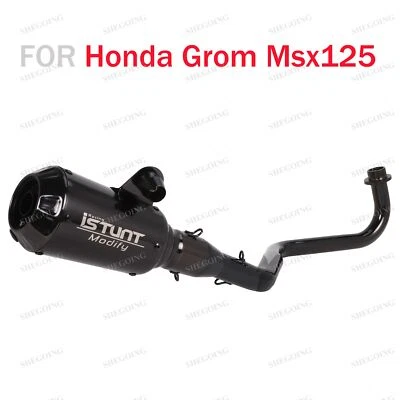 Sistema de escape completo moto deslizable para Honda Grom Msx125 2013-2021 Foto 1 de 4