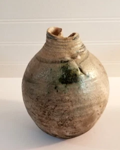 Vintage 1991 RAKU Pottery Vase 7.5" H Hand Signed Vessel - Picture 1 of 20