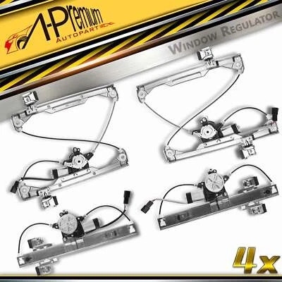 4X Regulador de ventana eléctrica con motor delantero y trasero para Chevrolet HHR 06-11 2 pines Foto 1 de 4