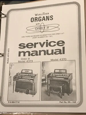 Wurlitzer Modelo 4370 - 4373 con Manual de Servicio Sintetizador ORBIT III Foto 1 de 4