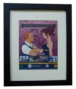 CANIS CANEM EDIT+BULLY+PS2+POSTER+ANZEIGE+GERAHMT SELTEN ORIGINAL 2006+SCHNELLER WELTVERSAND - Bild 1 von 8