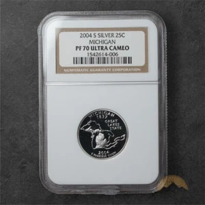 2004-S Proof Michigan Silver State Quarter 25C - NGC PF70 UCAM - Picture 1 of 2