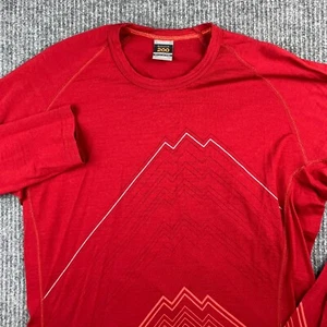 Icebreaker Shirt Men Large Red Bodyfit+ 200 Graphic Base Layer Merino Hiking * - Picture 1 of 17