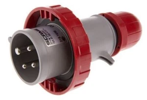 1 x RS Pro IP66, IP67 Red Cable Mount 3P+E Industrial Power Plug, Rated At 16A, - Picture 1 of 1