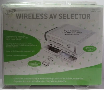 RARE NEW Intec Wireless A/V Selector & Storage for Xbox 360 SEALED - Image 1 of 4