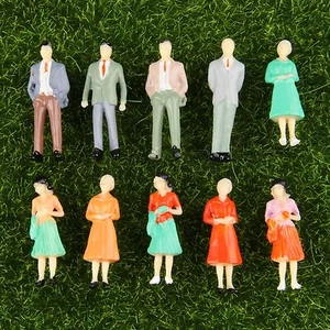 10pcs Seated People Figures Model Train Scenery DIY 1:50 Scale Colorful Painted - Picture 1 of 10