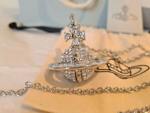 Vivienne Westwood large Mayfair 3D crystal Orb Pendant necklace New 