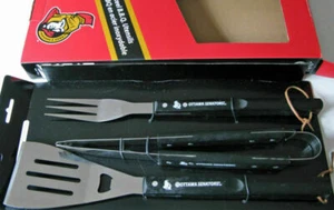 OTTAWA SENATORS 3pc STAINLESS BBQ BARBECUE UTENSIL SET - Picture 1 of 1