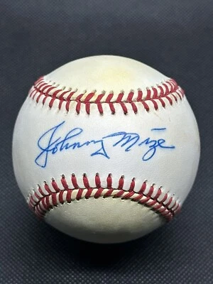 Johnny Mize Signed Baseball JSA LOA New York Yankees Giants St Louis Cardinals - Image 1 of 4