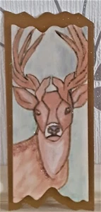 Decoupage Hand Decorated Wooden Boards Christmas scene - Picture 1 of 1