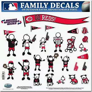 Cincinnati Reds 25 Outdoor Rated Vinyl Family Decals MLB Baseball - Picture 1 of 3