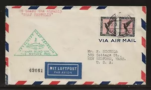 1930 Deutschland GRAF ZEPPELIN Ostsee Flugabdeckung, zwei C32s - STOCKHOLM - Bild 1 von 2