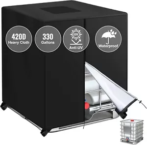 IBC Tote Cover per 330 Galloni, Cerniera 420D Resistente Impermeabile Materiale Protezione Solare - Foto 1 di 7