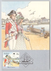 Australia First Fleet Departure First Day of Issue #2 Postcard Boats Ships 1987 - Picture 1 of 2