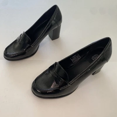 Jones New York patent Black  leather penny loafers shoes 8.5 M work To Casual - Image 1 of 4