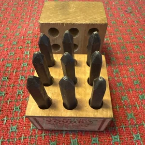 Juego de estampillas de acero Young Bros vintage números de 1/16 pulgadas resistente EE. UU. 🇺🇸 Excelente - Imagen 1 de 12