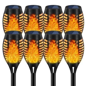 Solar Torch Lights for Garden Decor, 8 Pack 12 LED Solar Lights for Outside &... - Picture 1 of 7