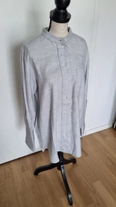 Flanell-Bluse von Robert Friedman, XS -mindestens bis Gr. 38 zu tragen, hellgrau - Bild 1 von 4