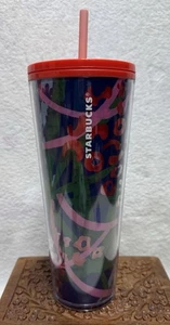Neu mit Etikett Collector Starbucks 24 oz Jungle Acrylic Tumbler 2021 Venti - Bild 1 von 6