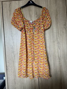 Primark ladies woman's summery orange dress size 14 BNWT - Picture 1 of 4
