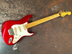 1985 Fender Candy Apple Red Contemporary MIJ Japan Strat Stratocaster - FREEPOST - Picture 1 of 23