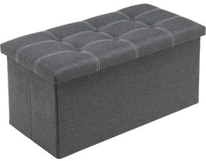 Folding Storage Ottoman Bench, Footrest Couch for Living Room, 30 inch Storag... - Picture 1 of 8