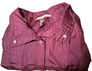 Chaqueta cortavientos forrada de nailon L Tudor Court cintura elástica/muñeca granate para mujer - Imagen 1 de 17
