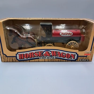 ERTL #7624 True Value Hardware Carro Dibujado por Caballos 1990 Diecast Bloqueo Banco de Monedas Foto 1 de 4