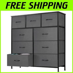 Compact 9-Drawer Dresser with Engineered Wood Top - Perfect for Small Spaces - Picture 1 of 10