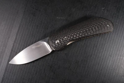 WILLEM STEENKAMP CUSTOM KNIFE SWIFT FRONT FLIPPER HAND RUBBED M390 BLADE EMERSON - Image 1 of 4