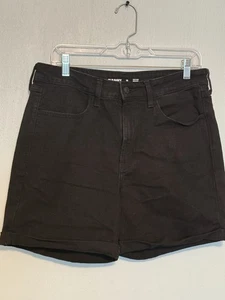 Woman’s Black denim Shorts NWOT sz12 high rise (012) - Picture 1 of 3