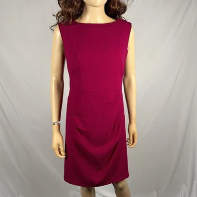 Vestido Vaina Rickie Freeman Teri Jon Rosa Sin Mangas 8 Acanalados Negocios Cóctel Foto 1 de 4