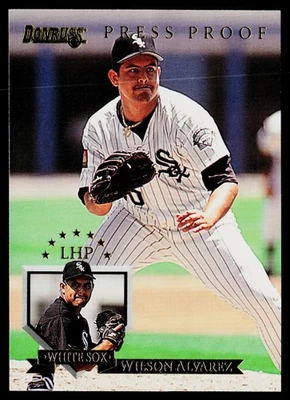 1995 Donruss #57 Wilson Alvarez Press Proofs - Image 1 of 2