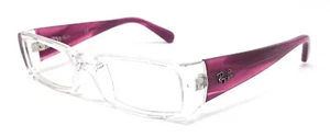 RAY-BAN MÄDCHEN BRILLE RB 1518 3544 TRANSPARENT UND ROSA RECHTECKIG - Bild 1 von 3