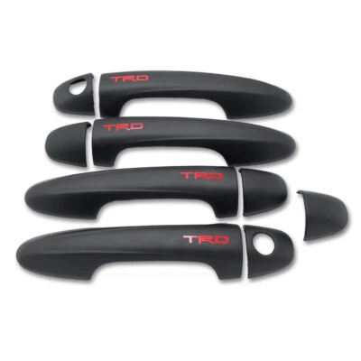 Cubierta de mano de manija de puerta negra para Toyota Hilux Fortuner Innova 2015-2019 Foto 1 de 4