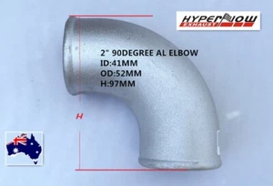 2" Cast Aluminum Elbow Pipe 90 Degree Intercooler Turbo Tight Bend Turbo AU - Picture 1 of 3