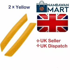 2 x YELLOW Reflective Tape Self-Adhesive Car Bumper Sticker Strip BN UK AUTO1046 - Picture 1 of 2