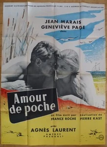 AMOUR DE POCHE Jean Marais G. Page 1957 Affiche Originale 120x160 Vintage Poster - Imagen 1 de 3