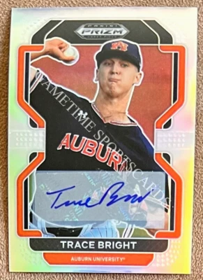 Trace Bright 2022 Panini Prizm Draft Picks Autograph Silver #PDP137 Rookie Holo - Image 1 of 2