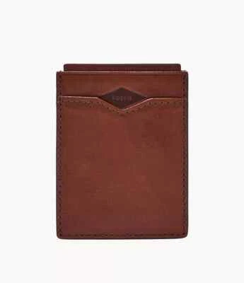 Fossil Mykel Leather Card Case - Brown - Brand New - Genuine - image 1 of 2