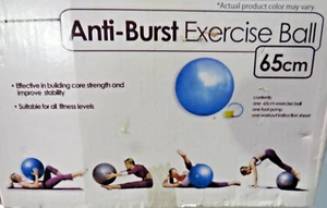 Anti Burst Exercise Ball Build Core Strength Back ABS Pump 65cm Cap Fitness new - Picture 1 of 7