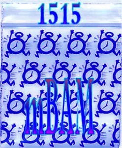 100 CONFEZIONI BLU 1515 TIME CHASERS Sacchetti Apple Zip 1,5x1,5" Mini Borse - Foto 1 di 12