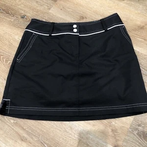 Women’s Adidas ClimaCool Tennis Golf Athletic Skirt Skort Black Sz 4 pockets - Picture 1 of 4