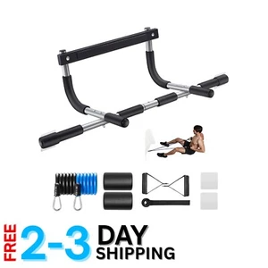 Pull Up Bar Heavy Duty Steel 440 lbs Multi-Grip Secure Indoor Workout Trainer - Picture 1 of 8